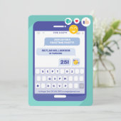 Online groep Video Chatbericht telefoon Kaart (Staand voorkant)