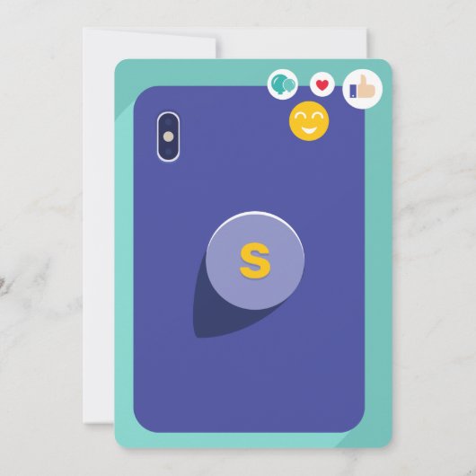 Online groep Video Chatbericht telefoon Kaart (Achterkant)