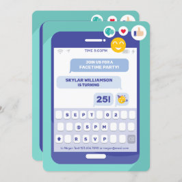 Online groep Video Chatbericht telefoon Kaart