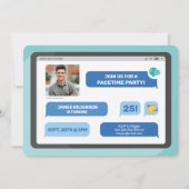 Online groepsvideochat Tablet Text Message Party Kaart (Voorkant)