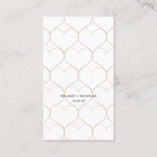 Online kaart met de 'Modern Gold Hearts bruiloft' (Achterkant)