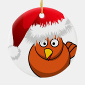 Online kerstkip keramisch ornament (Achterkant)