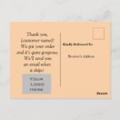 Online klant  briefkaart (Achterkant)