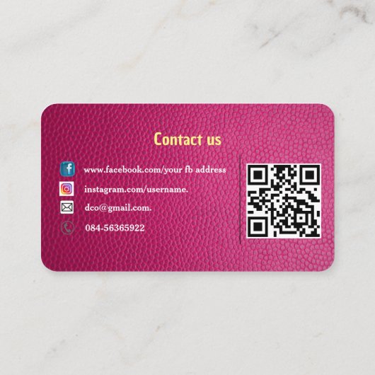 Online klasse Visitekaartje (Achterkant)