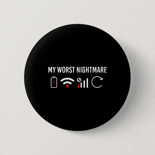 Online Kleren Computer Videogame Freak Mijn Slecht Ronde Button 5,7 Cm (Voorkant)