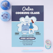 Online koken, klasse flyer (Enkel)