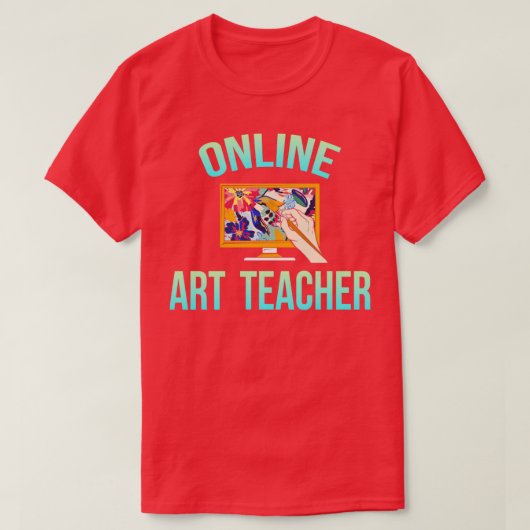 Online kunstleraar t-shirt (Design voorkant)