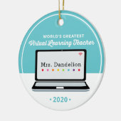 Online leerlingwezen voor virtueel leren keramisch ornament (Links)