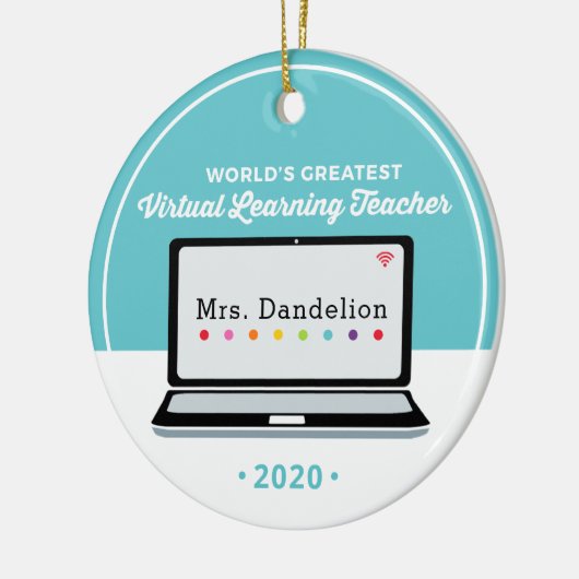 Online leerlingwezen voor virtueel leren keramisch ornament (Links)