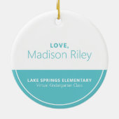 Online leerlingwezen voor virtueel leren keramisch ornament (Achterkant)