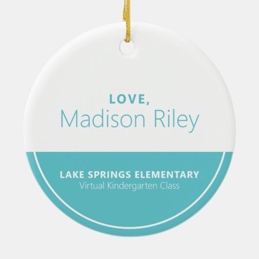 Online leerlingwezen voor virtueel leren keramisch ornament (Achterkant)