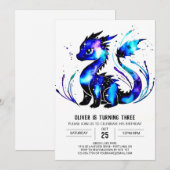 Online Majestic Dragon Digitale Jongen Verjaardag Kaart (Voorkant / Achterkant)