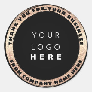 Online Makeup Cosmetics Hartelijk dank Logo Back G Ronde Sticker