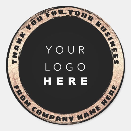 Online Makeup Cosmetics Hartelijk dank Logo Back G Ronde Sticker (Voorkant)