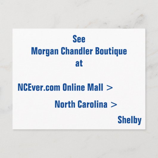 Online Mall Briefkaart (Achterkant)