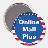 Online Mall Plus Patriottische Magneet (Voorkant / Achterkant)