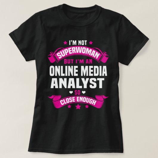 Online media-analist t-shirt (Design voorkant)