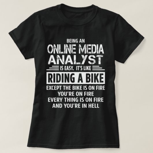 Online media-analist t-shirt (Design voorkant)