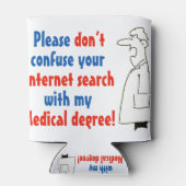 Online medische diagnose en een gekwalificeerde ar blikjeskoeler (Achterkant)