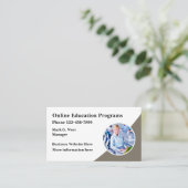 Online-onderwijsprogramma Visitekaartje (Staand voorkant)