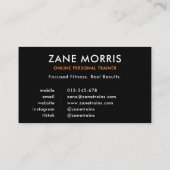 Online Personal Trainer Photo QR Code Visitekaartje (Achterkant)