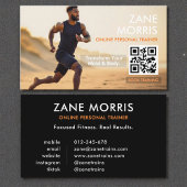 Online Personal Trainer Photo QR Code Visitekaartje