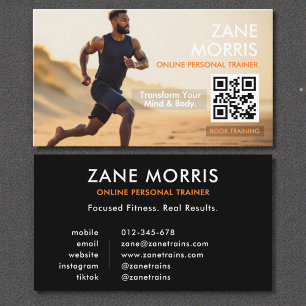 Online Persoonlijke Trainer Foto QR Code Visitekaartje