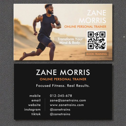 Online Persoonlijke Trainer Foto QR Code Visitekaartje