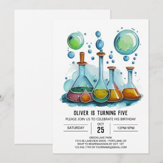 Online Potion Gear Wetenschapper Verjaardag Kaart (Voorkant / Achterkant)