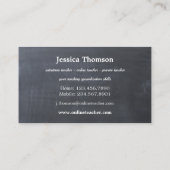 Online privé-leraar of vervangende leraar visitekaartje (Achterkant)