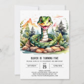 Online Python Kinderen Verjaardagsfeest Kaart (Voorkant)