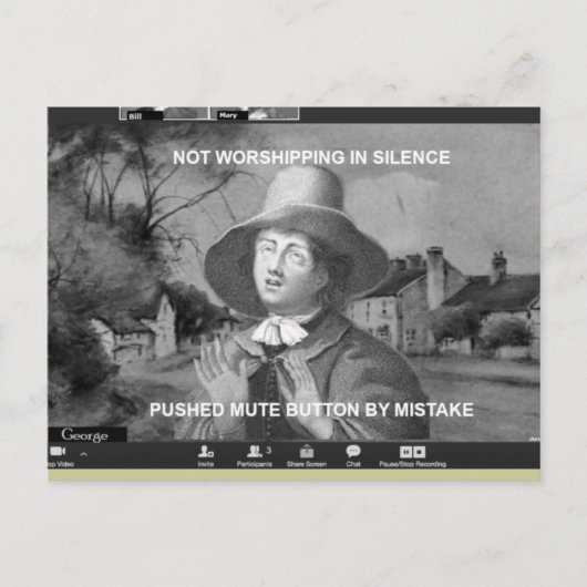 Online Quaker Meeting for Worship Briefkaart (Voorkant)