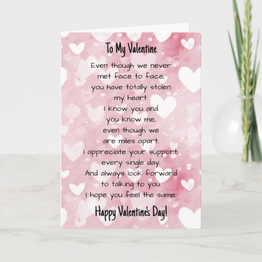 Online Romantisch Relatie Valentijnsdag Kaart (Voorkant)