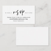 Online RSVP, bruiloft, wachtwoord, herinnering Informatiekaartje (Voorkant / Achterkant)