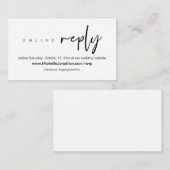 Online RSVP, bruiloft, wachtwoord, herinnering Informatiekaartje (Voorkant / Achterkant)