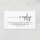 Online RSVP, bruiloft, wachtwoord, herinnering Informatiekaartje (Voorkant)