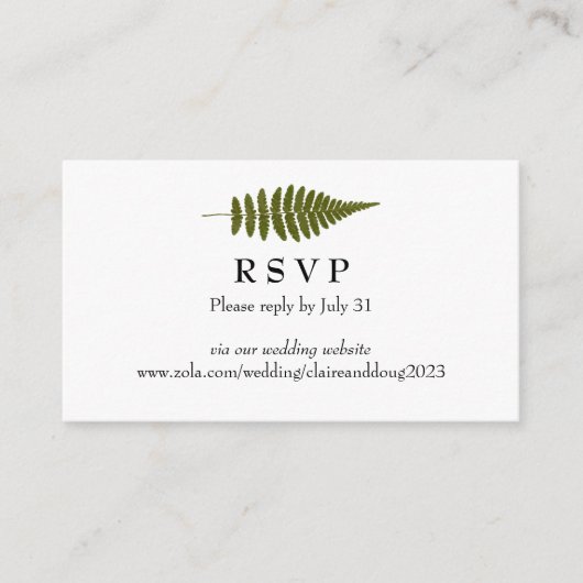 Online RSVP-kaart (Mini) Informatiekaartje (Voorkant)