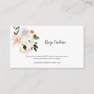 Online RSVP Lelies Magnolias pioenrozen Rozen Flor Informatiekaartje