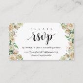 Online RSVP, Modern Dusk Florals Enclosure Card Informatiekaartje (Voorkant)