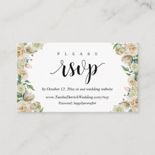 Online RSVP, Modern Dusk Florals Enclosure Card Informatiekaartje