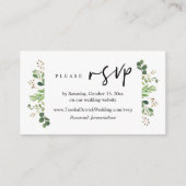 Online RSVP, Modern Minimalist Greenery Enclosure Informatiekaartje (Voorkant)