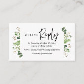 Online RSVP, Modern Minimalist Greenery Enclosure Informatiekaartje (Voorkant)