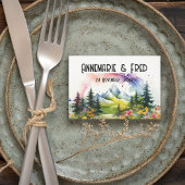 Online RSVP QR Code Berg Wildflower Informatiekaartje