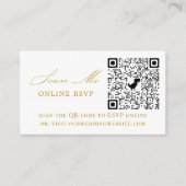 Online RSVP QR Code Gold Weduwwebsite Informatiekaartje (Voorkant)