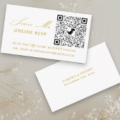 Online RSVP QR Code Gold Weduwwebsite Informatiekaartje
