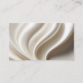 Online RSVP QR Code ivory white satin website Visitekaartje (Achterkant)