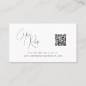Online RSVP QR Code kust bruiloft website Visitekaartje (Voorkant)