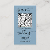 Online RSVP QR Code Lake Evergreen Wedding Website Informatiekaartje (Voorkant)