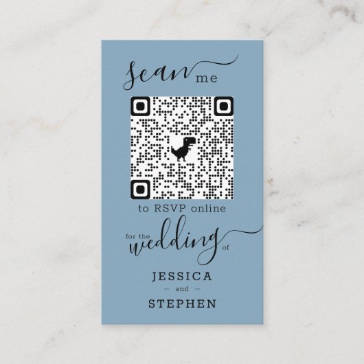 Online RSVP QR Code Lake Evergreen Wedding Website Informatiekaartje (Voorkant)