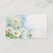 Online RSVP QR Code madeliefjes lente website Visitekaartje (Achterkant)